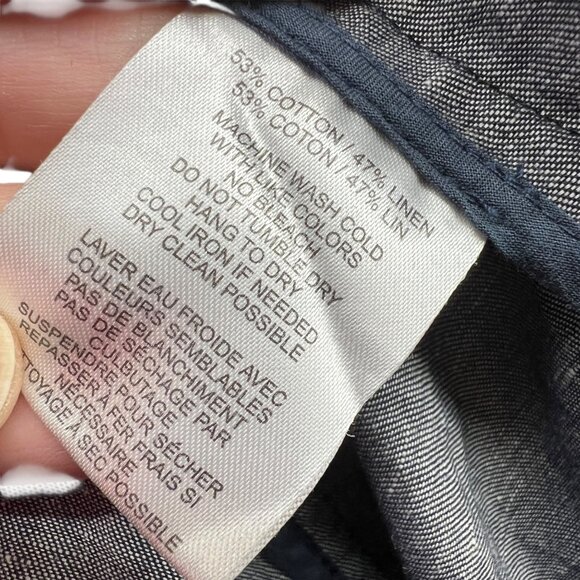 Robert Barakett Harrison Bomber Jacket Cotton Linen Blend Navy Blue Size XL - Picture 13 of 15
